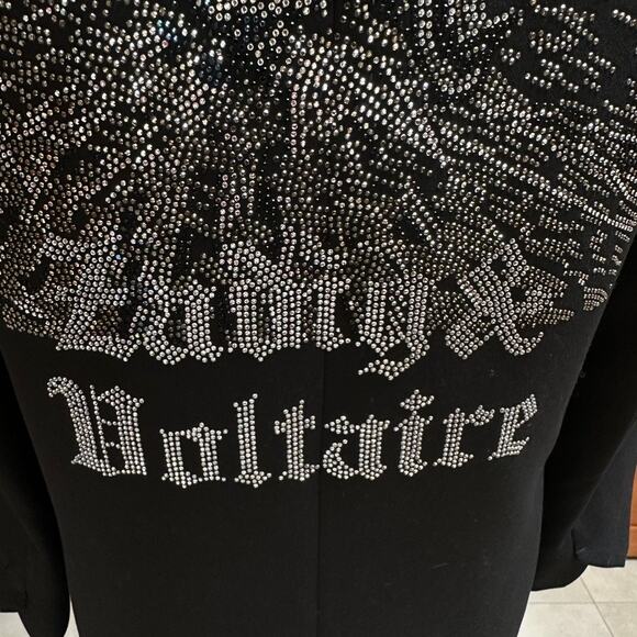 ZADIG & VOLTAIRE Studded Black Panther Jacket Rhinestone Blazer - Picture 6 of 9